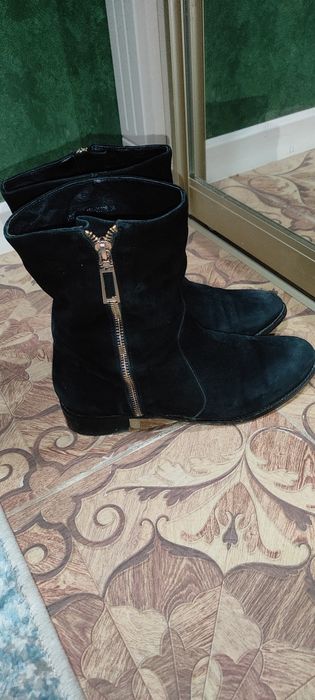 Сапожки из натуральной замши