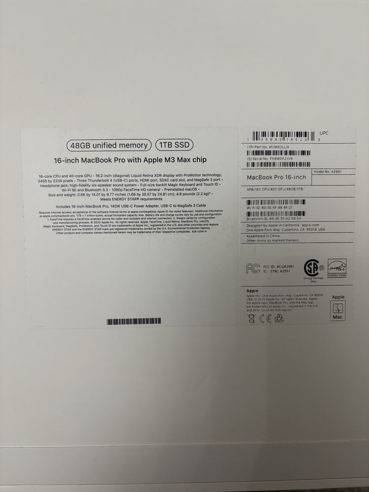 Macbook Pro M3 Max