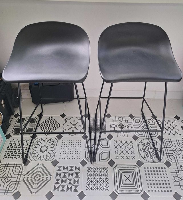 Set 2 scaune de bar ROLAND BLACK H76 CM