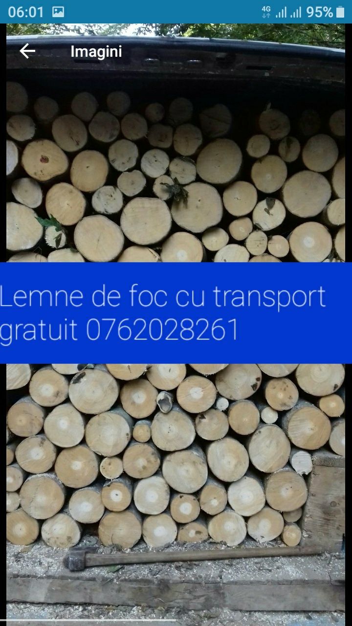 Lemne de foc cu transport gratuit