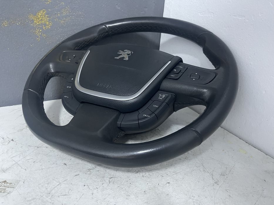 Volan complet cu airbag comenzi Peugeot 508 2010-2014 cod 9687466ZE