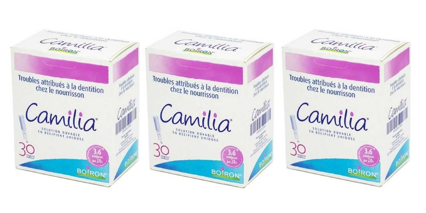 3x CAMILIA Boiron HOMEOPAT - Calmeaza durerile dentare la bebelusi