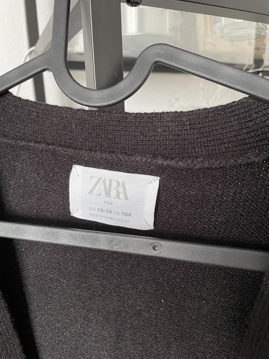 Cardigan negru Zara marime 13-14 ani 164cm sau XS adulti