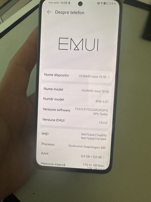 Huawei Nova 10 SE impecabil, 12GB RAM, fără defecte