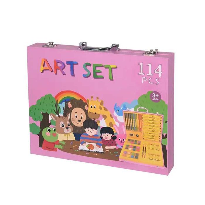 Комплект за рисуване и оцветяване в куфарче /114 части/.