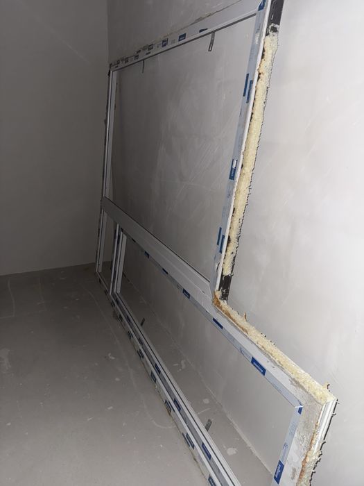 Степлопакет окно с балконой дверью с нового дома