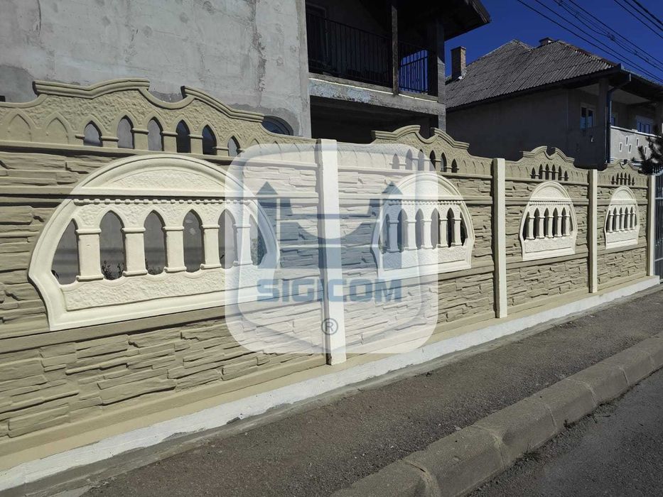 Gard si stalpi din betorn armat prefabricate - spalieri imprejmuire