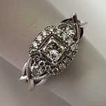 inel aur alb 14k cu 0.52ct diamante naturale