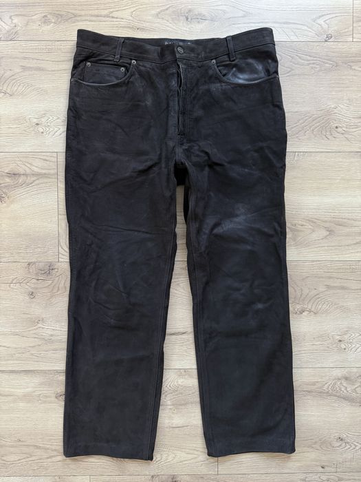 Pantaloni Piele Naturala henson&HENSON | Marime 40 (Talie 101 cm)