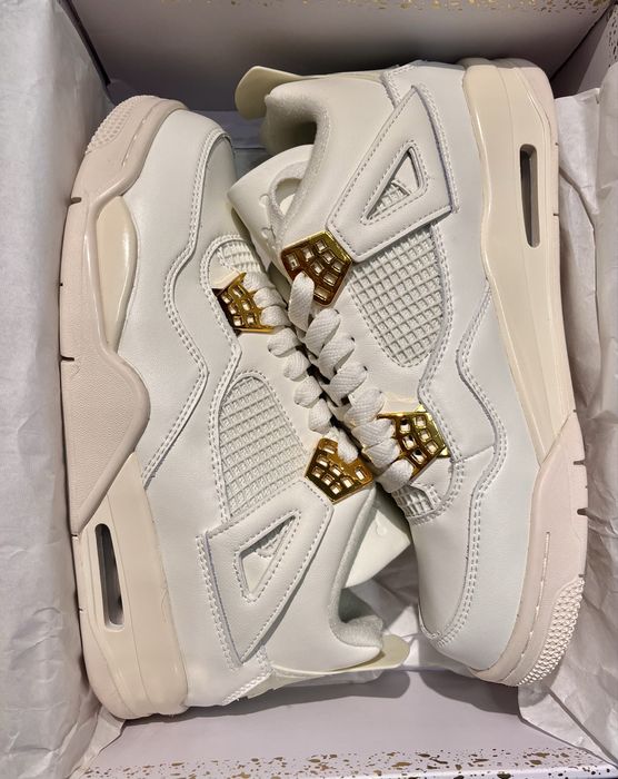 Jordan 4 Sail Metalic Gold
