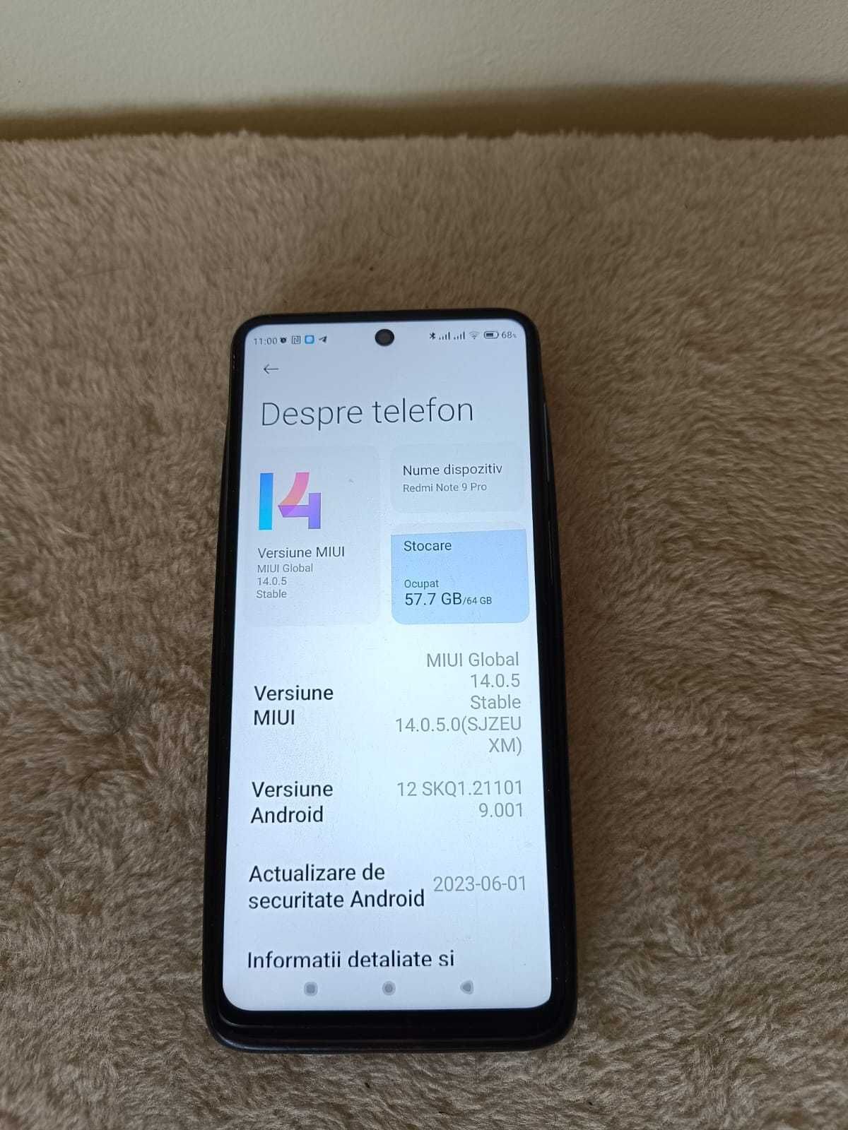 Xiaomi Redmi Note 9 PRO 6/64 GB Arctic White + 2 huse cadou