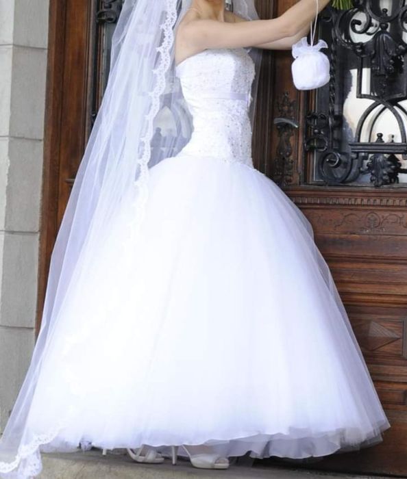 Rochie de mireasa, marimea S, stil printesa, A-line