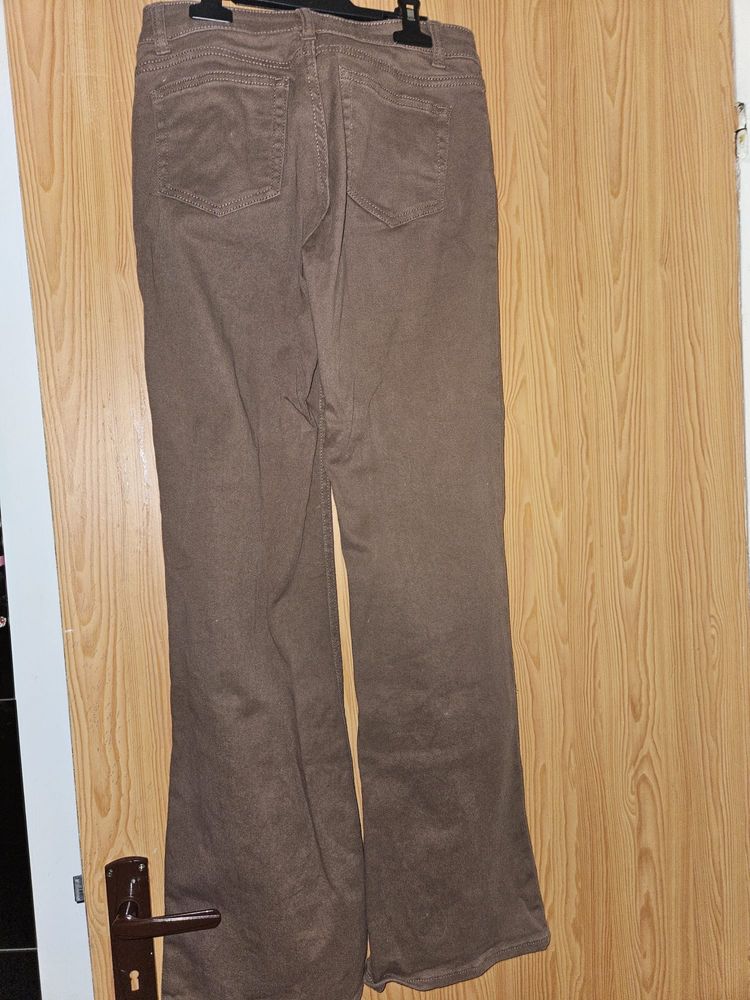 blugi evazati maro h&m marimea 32