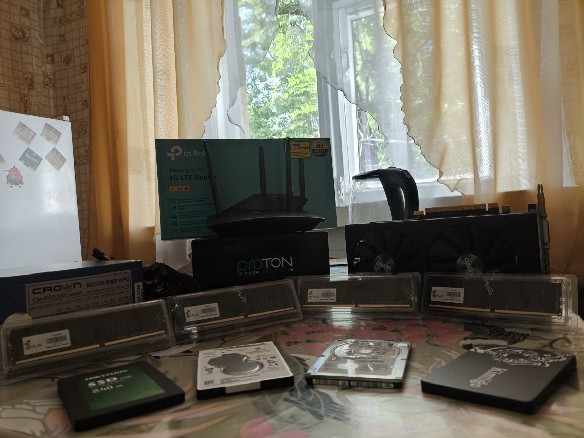 Видеокарта, SSD, блоки питания и оперативная память