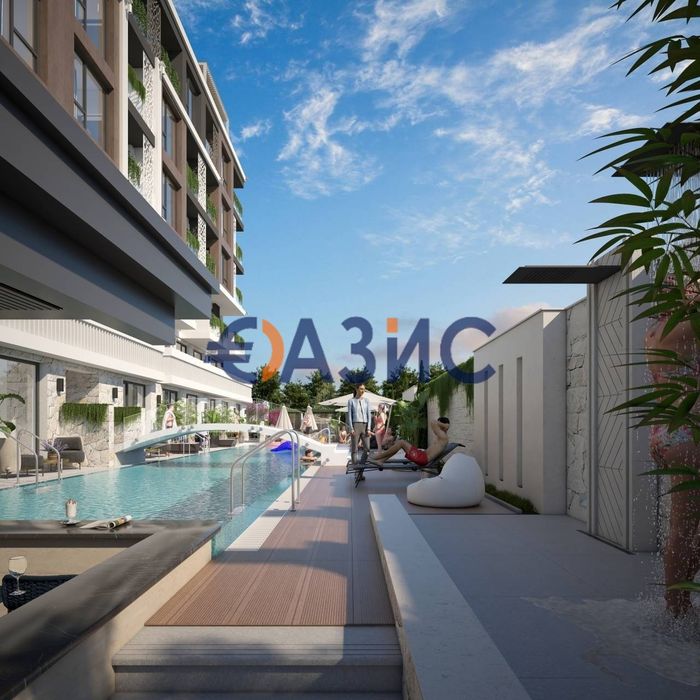 Апартамент с 1 спалня без мебели в "Суит Хоумс 9", Слънчев Бряг, 47,95