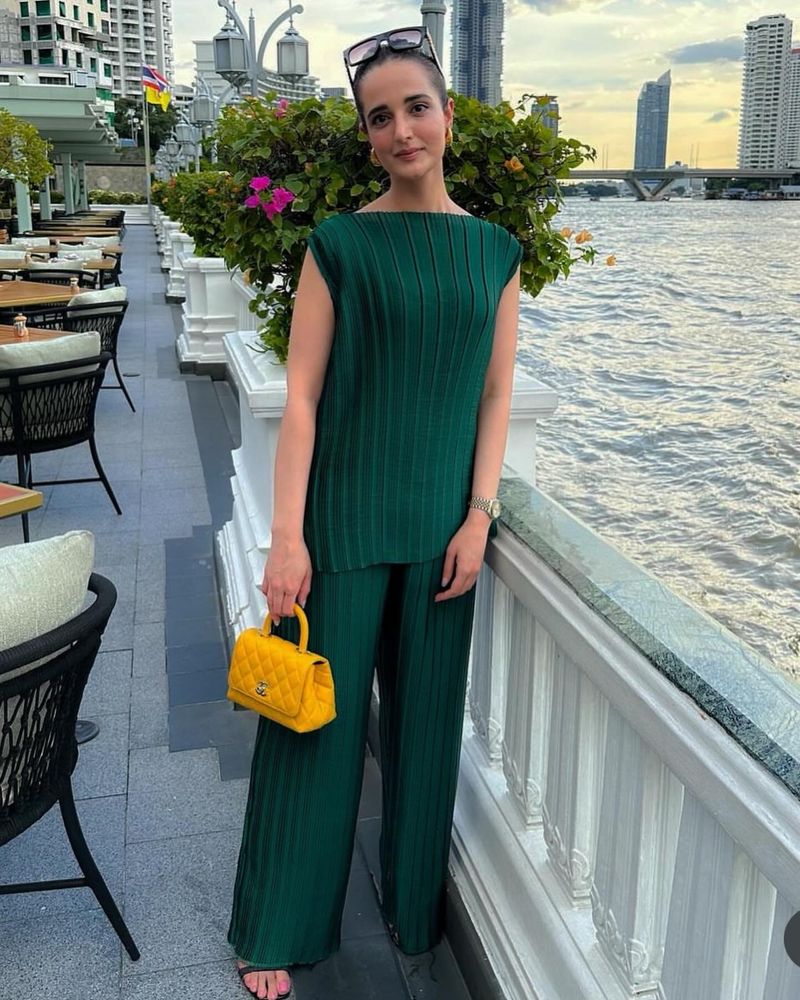 Costum set Zara bluza si pantaloni verde inchis