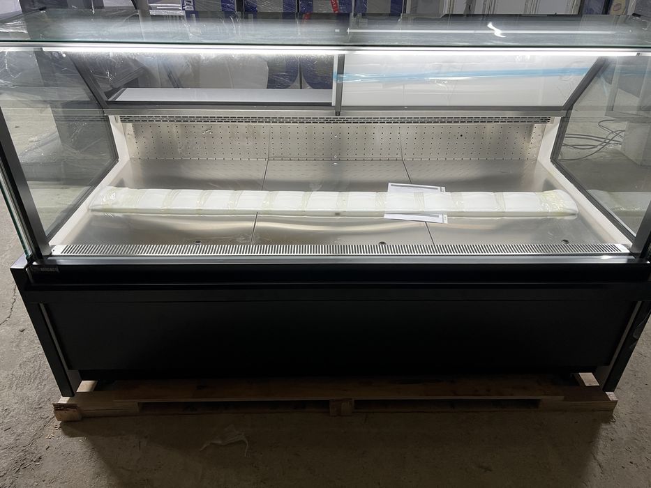 Vitrina frigorifica orizontala asistata/2m lungime/inox/macelarie