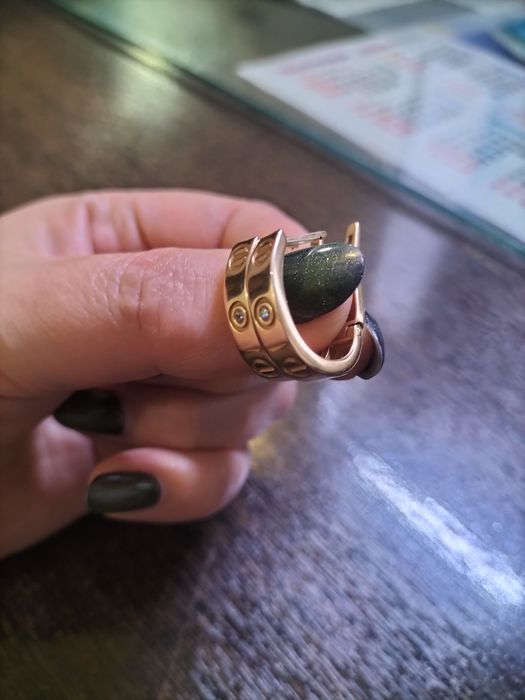 Золотые серьги 585