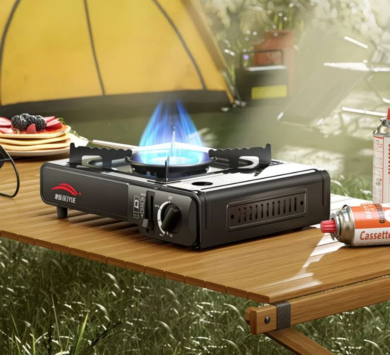 Туристическая газовая плита(горелка) с переходником !