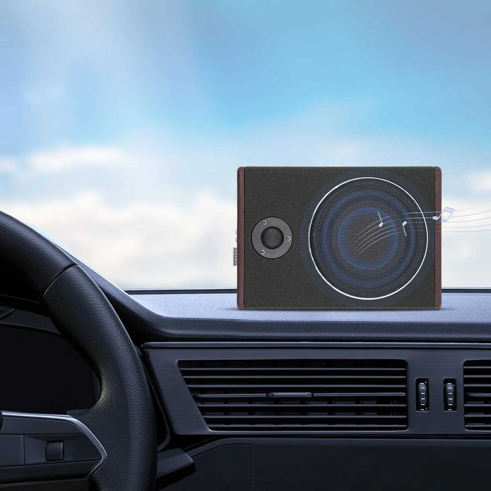Автомобилен ултратънък активен субуфер с 8-инчов високоговорител