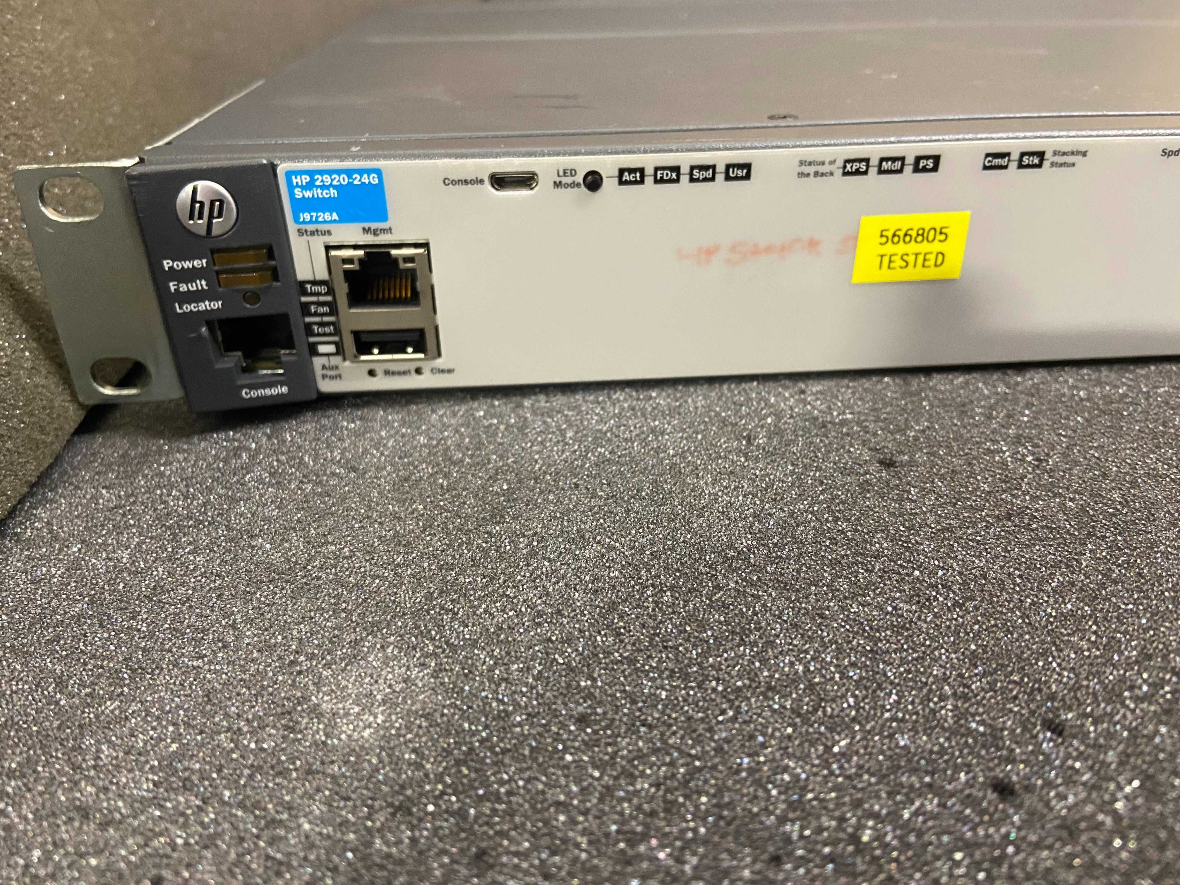 Суич HP 2920-24G 24GbE + 4x 10Gb SFP+ с модул за stack