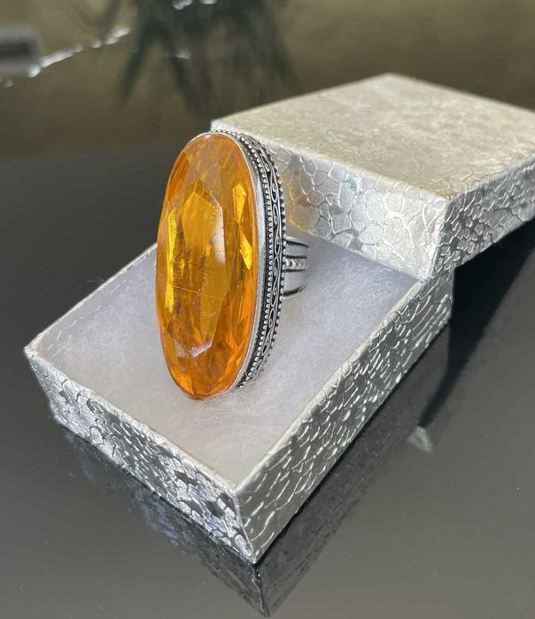 Inel Argint 925 cu Piatra Semipretioasa Citrin