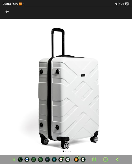 Troler, mediu, TRAVEL POLO, 67x41x29cm A1010, ABS, Alb nou .