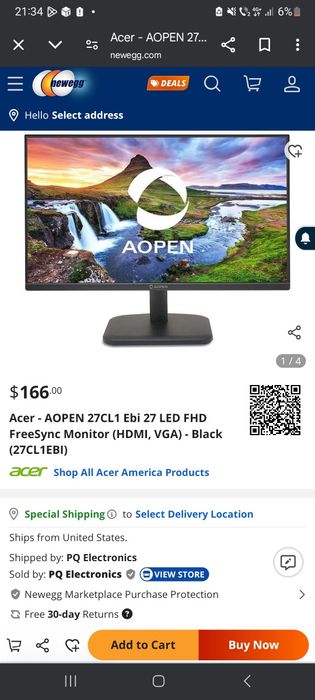 Vând monitor aopen