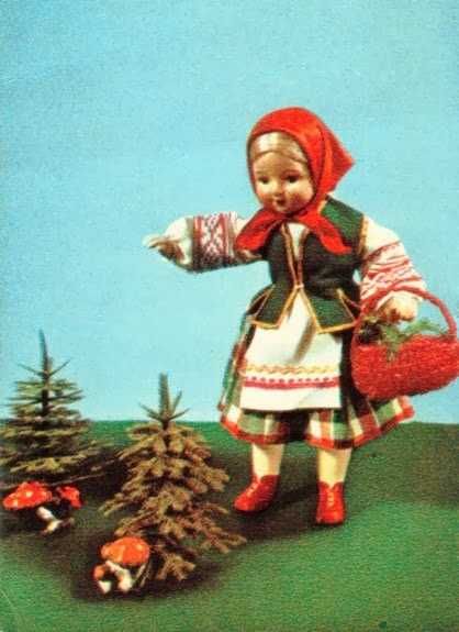 набор открыток куклы народов ссср. в национальных костюмах. 1967 год