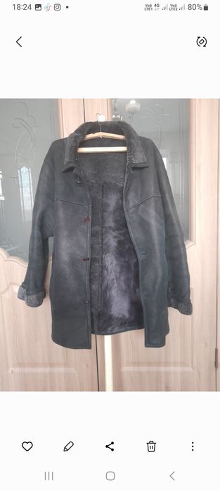 Шуба мужская из натуральной кожи