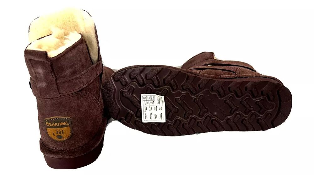 BEARPAW® боти Emersyn 41 Wide номер черни и винено червени