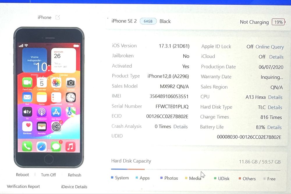 Cea mai bună Ofertă! iPhone SE 2020! 64GB! Folie securizată!