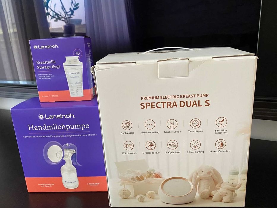 Pompa electrica Premium Dual S, Spectra. CADOU: Pompa de san manuala
