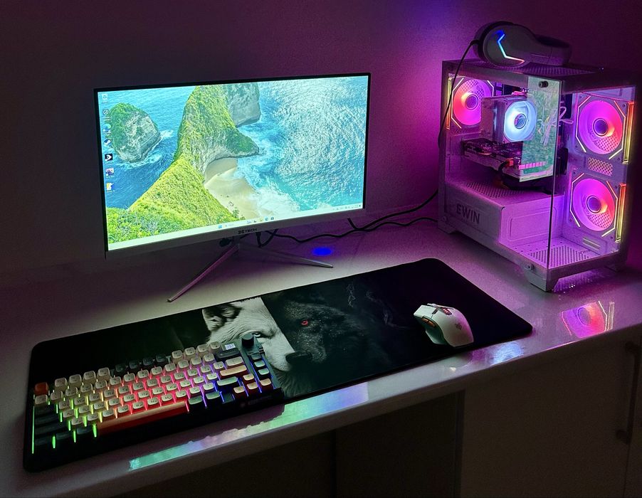 Игровой ПК, Монитор, Клав+мышь, наушники, коврик