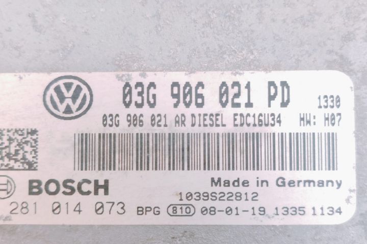 Calculator Motor  Bosch ECU  03G906021PD / 0281014073 / 1039S22812 Sk