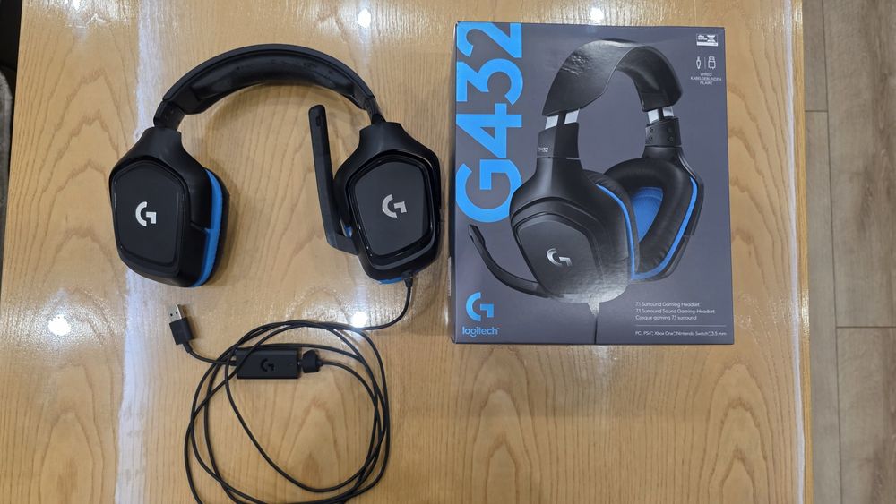 Слушалки Logitech G432 ,микрофон ,гейминг ,7.1 Surround Sound ,черни