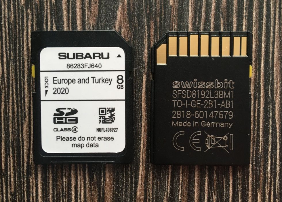 Субару OEM Сд карта навигация 2013-2017 Subaru DIVX Sd Card Ver.2021