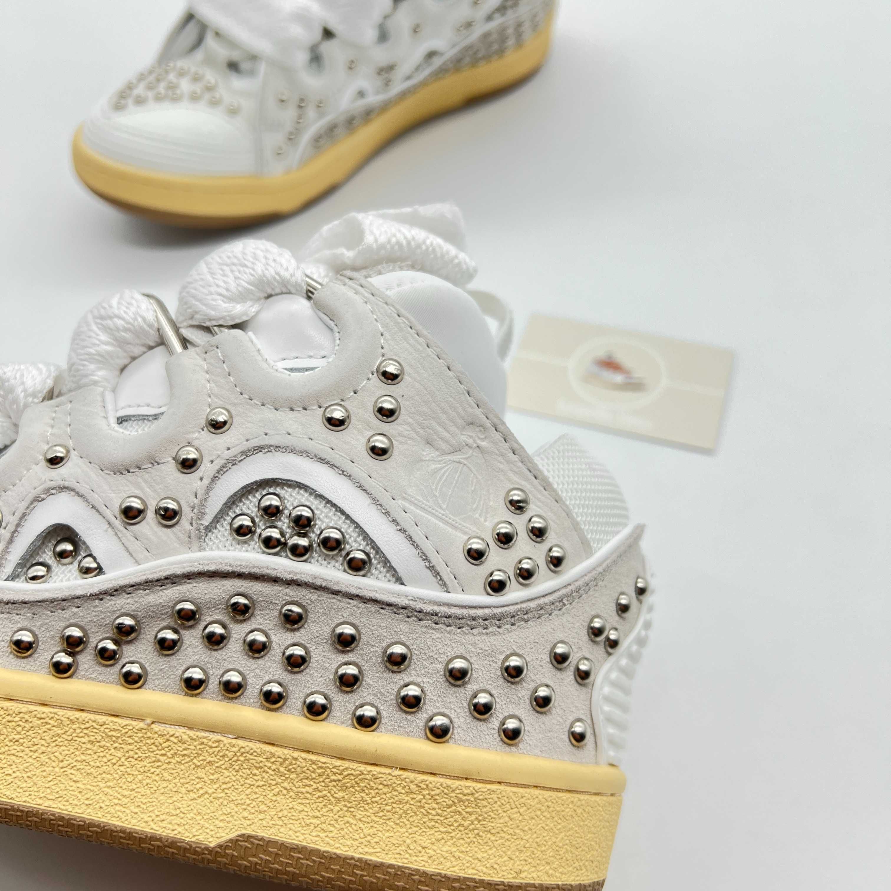 Lanvin Curb White Studs