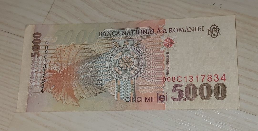 Bacnota de colecție 5.000 lei