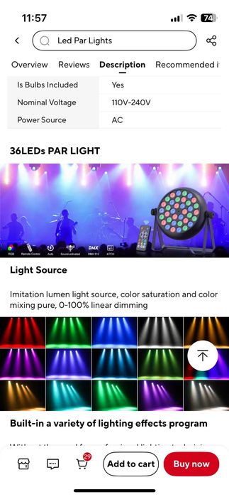 Somspot LED Прожектори многоцветни за сватба или парти