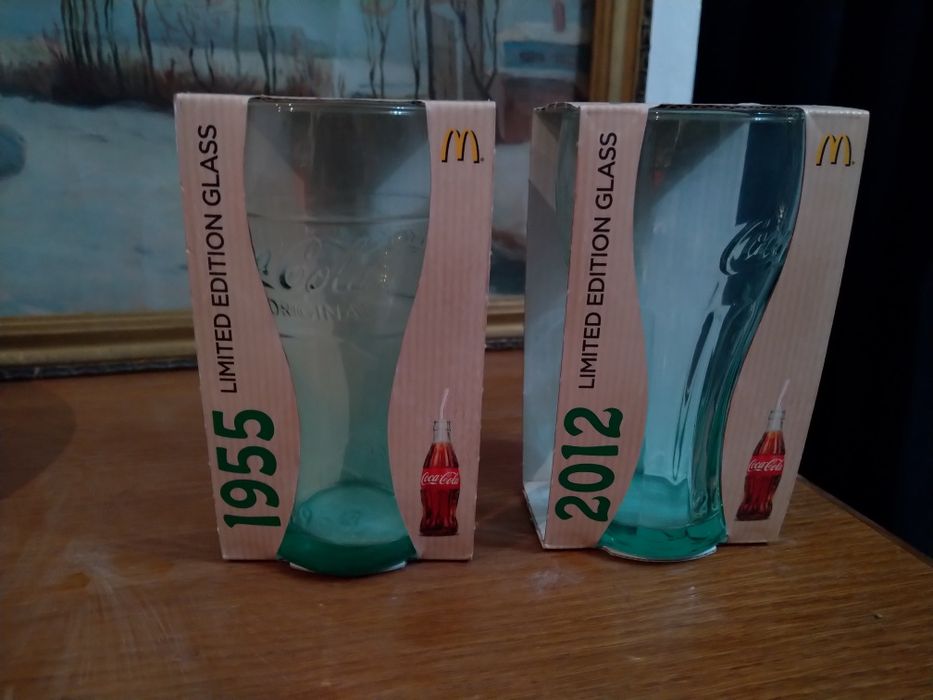 Pahare de colecție coca cola 1955 și 2012
