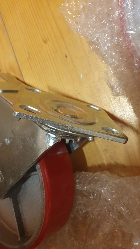 Roata pentru carucior/Schela,din aluminiu, siliconata, 8" x 20