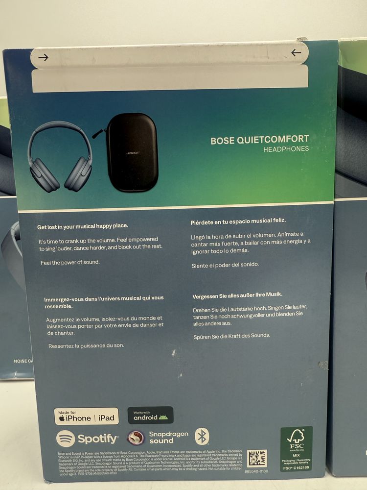 Casti BOSE QuietComfort Headphones, Bluetooth Sigilat Albastru S