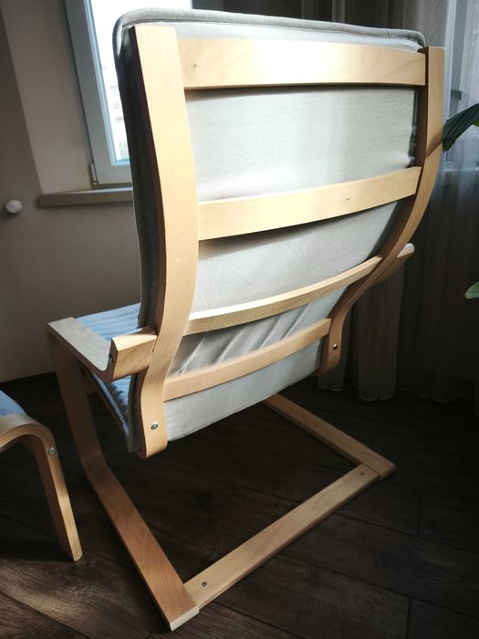 POÄNG кресло и табуретка