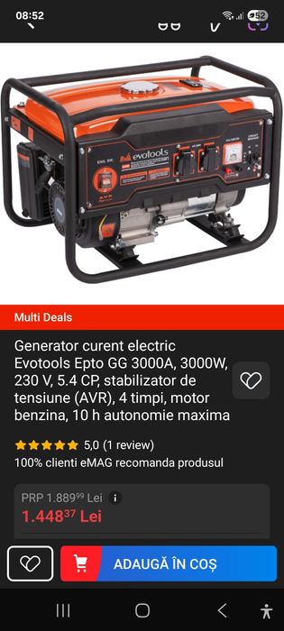 Vand generator curent