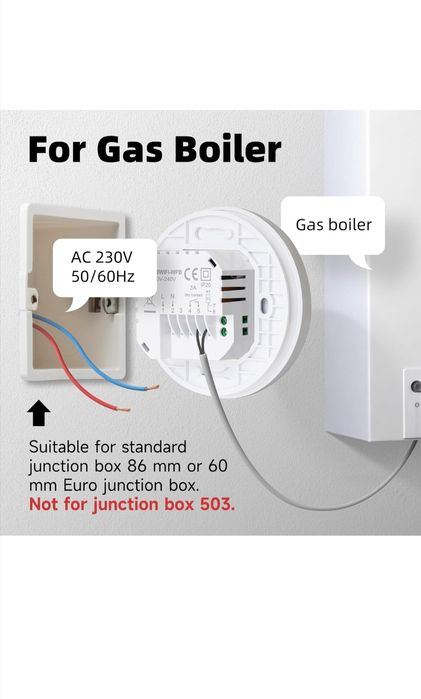 Termostat centrala Beok,Wifi,Tuya,Bluetooth