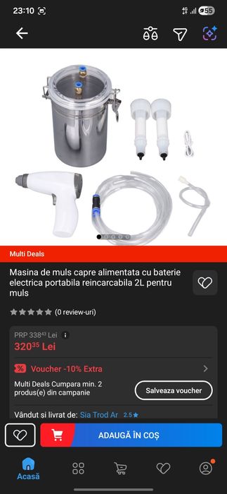 Masina de muls capre
