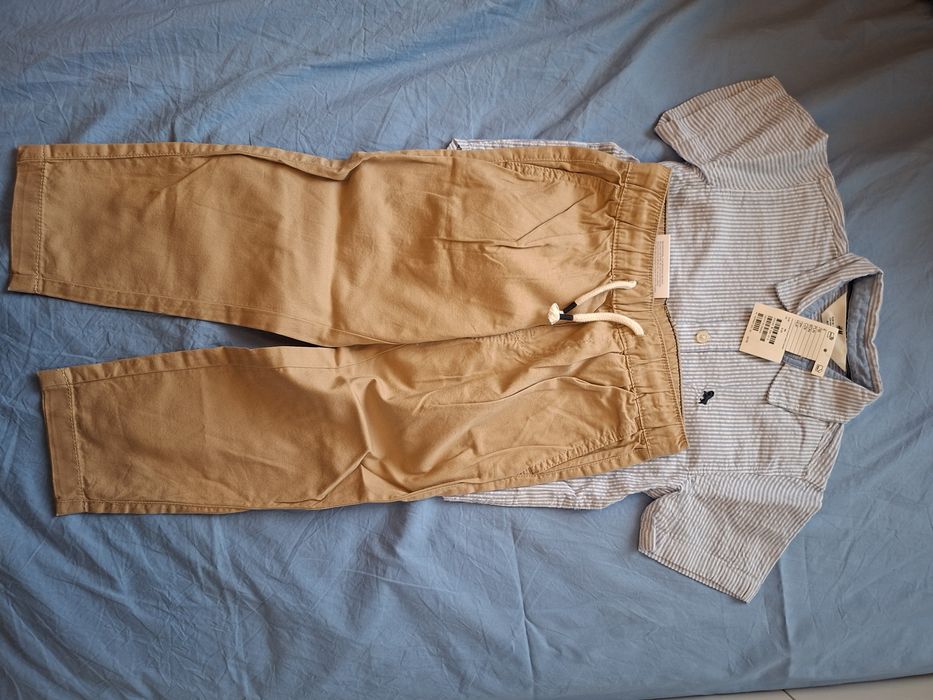 Compleu camasa combinezan noi 68 - 80 - 86 - 92 - 98 - 104 - 110 Mayor