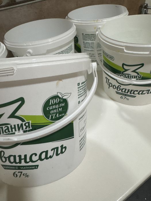 Пластиковые вёдра 5л для хозяйства, дачи, ремонта б/у, чистые