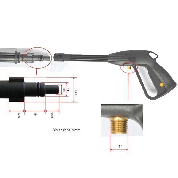 Pistol + lance jet , aparat spalat cu presiune steinhaus , stainhaus